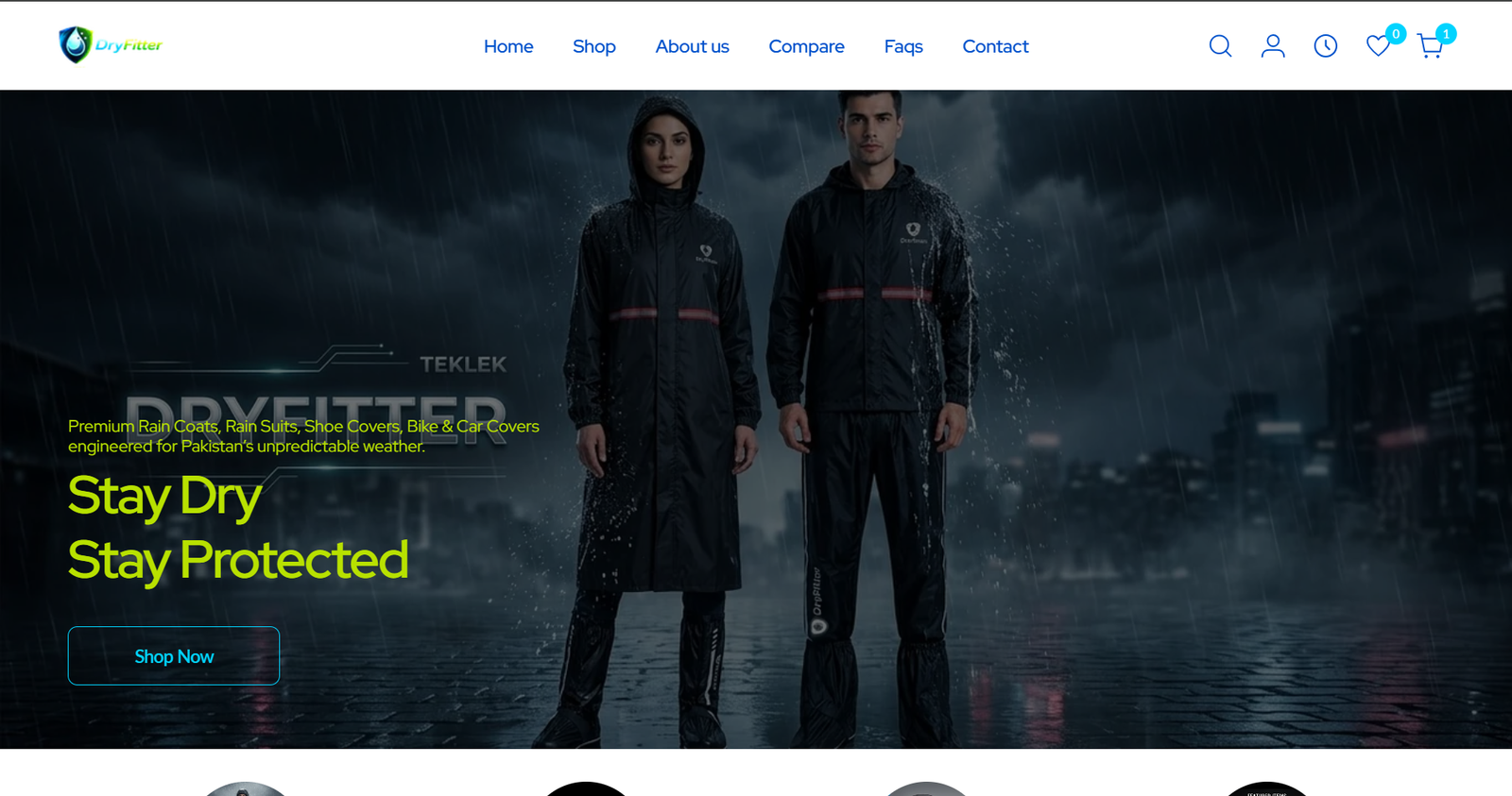 Dry Fitter E-commerce Platform